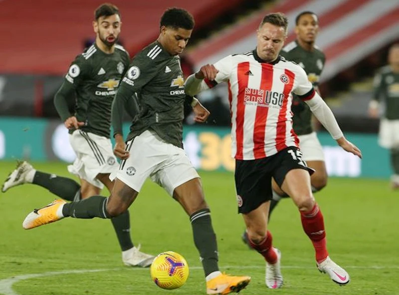 Marcus Rashford tỏa sáng giúp Man.United giành chiến thắng hệ trọng. Ảnh: Getty Images 