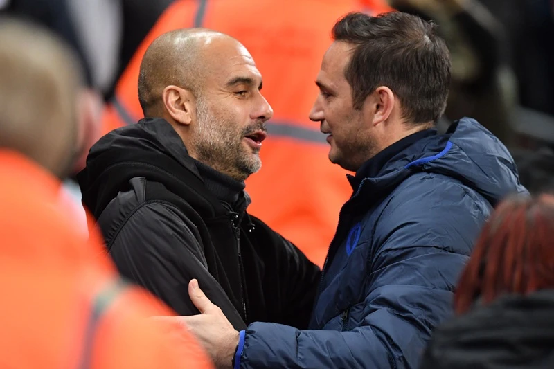 Pep Guardiola đã bày tỏ sự thông cảm với việc Frank Lampard. Ảnh: Getty Images 