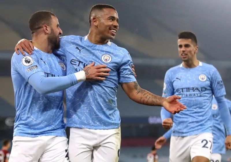 Gabriel Jesus tỏa sáng giúp Man.City thắng thuyết phục. Ảnh: Getty Images
