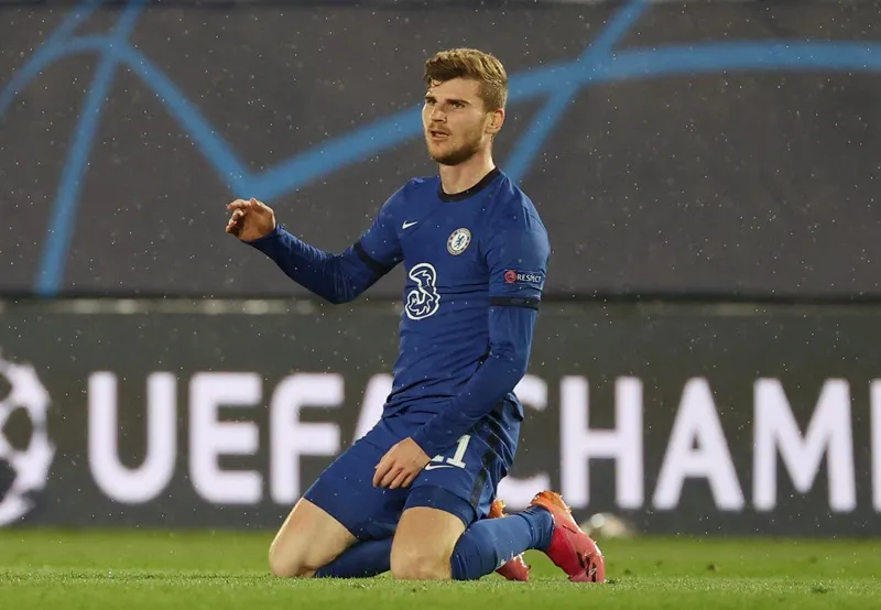 Timo Werner một lần nữa phải thất vọng với bản thân. Ảnh: Getty Images