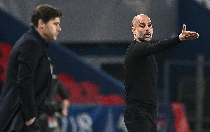 HLV Pep Guardiola đã truyền được niềm tin vào học trò trong giờ nghỉ. Ảnh: Getty Images