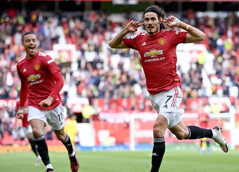 Edinson Cavani ghi bàn nhưng Man.United vẫn bị Fulham cầm hòa. Ảnh: Getty Images