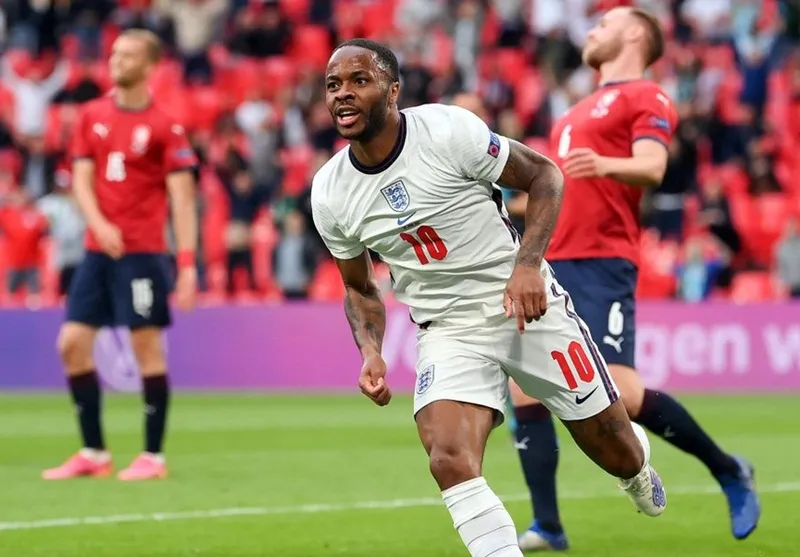 Raheem Sterling ghi bàn thắng duy nhất giúp tuyển Anh. Ảnh: Getty Images