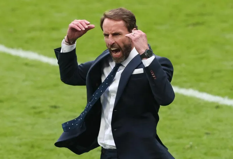 HLV Gareth Southgate sau niềm phấn kích là cảm giác thận trọng. Ảnh: Getty Images