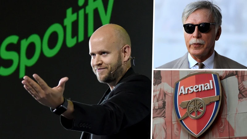 Tỷ phú Daniel Ek sẵn sàng nắm lấy mọi cơ hội để sở hữu Arsenal từ Stan Kroenke.