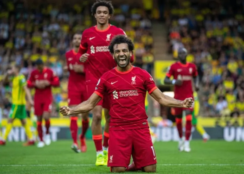 Mohamed Salah đi vào lịch sử khi ghi bàn trong 5 trận mở màn mùa giải mới. Ảnh: Getty Images