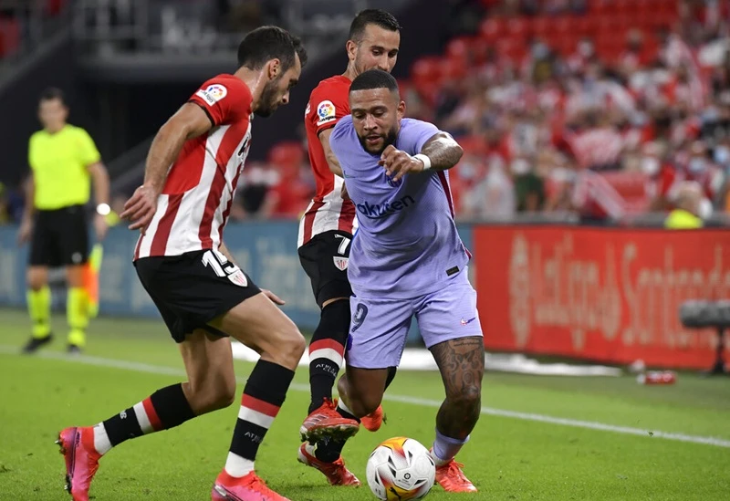 Memphis Depay không thể giúp Barca đánh bại đối thủ khó nhằn Bilbao.