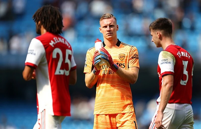 Bernd Leno mất vị trí khi để thủng lưới 9 bàn trong 3 trận đầu mùa. Ảnh: Getty Images