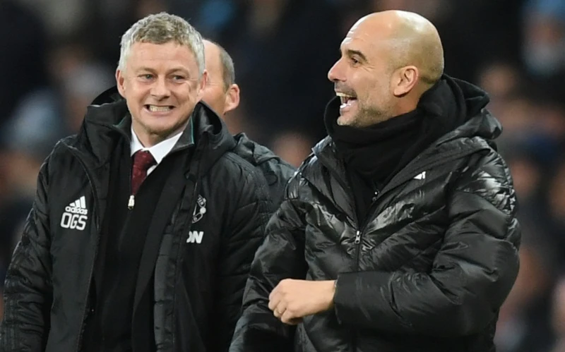 HLV Pep Guardiola kém Ole Gunnar Solskjaer trong đối đầu, nhưng Man.City luôn phía trên Man.United.