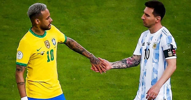 Màn đối đầu Lionel Messi và Neymar ở vòng loại hồi tháng 9 đã kết thúc chỉ 7 phút.