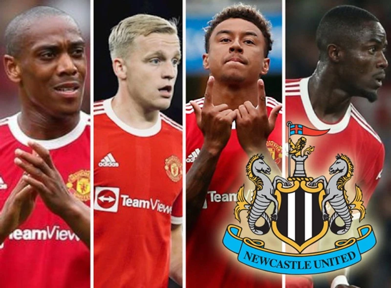 Martial, Van De Beek, Lingard và Bailly đang sẵn sàng ra đi và Newcastle có thể là điểm đến.