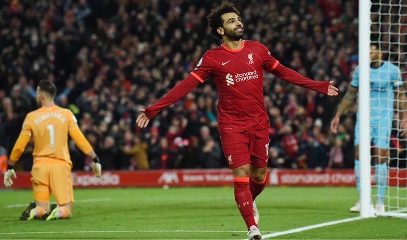 Mohamed Salah tiếp tục chinh phục kỷ lục ghi bàn. Ảnh: Getty Images