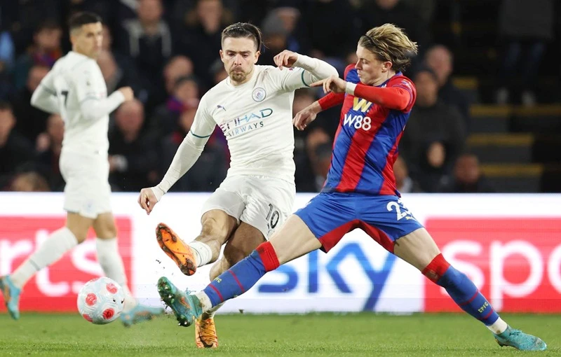 Man.City đã không thể xuyên thủng phòng tuyến của Crystal Palace. Ảnh: Getty Images