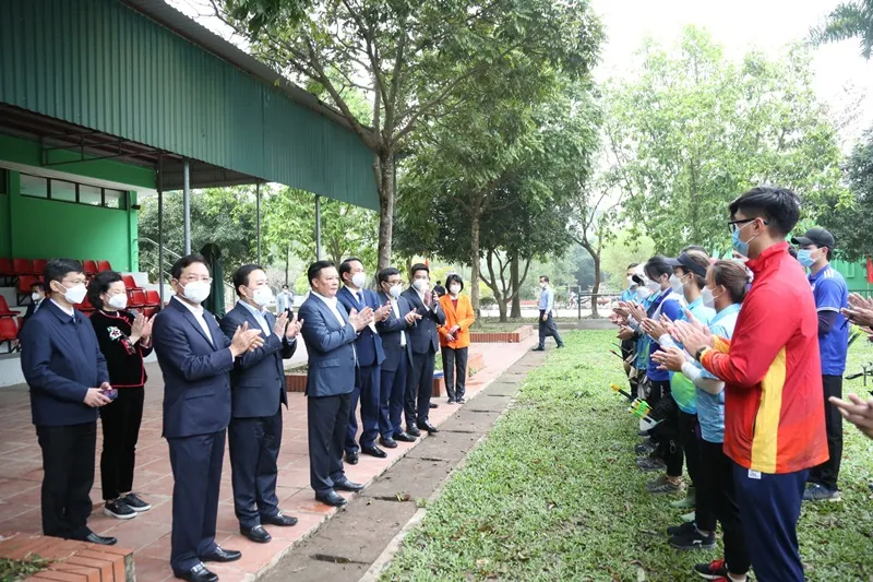 Bí thư thành ủy Hà Nội thăm động viên HLV, VĐV chuẩn bị SEA Games 31 ảnh 1 Bí thư thành ủy Hà Nội thăm động viên HLV, VĐV chuẩn bị SEA Games 31 ảnh 1