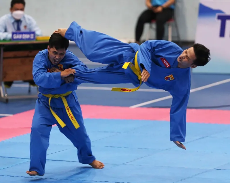 VĐV vovinam Việt Nam quyết tâm chinh phục SEA Games 31. Ảnh: LĐ vovinam VN