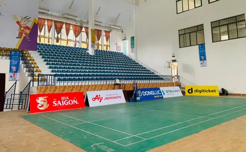 Nhà thi đấu Hà Đông đã được hoàn thiện để phục vụ SEA Games 31. Ảnh: TUẤN ANH