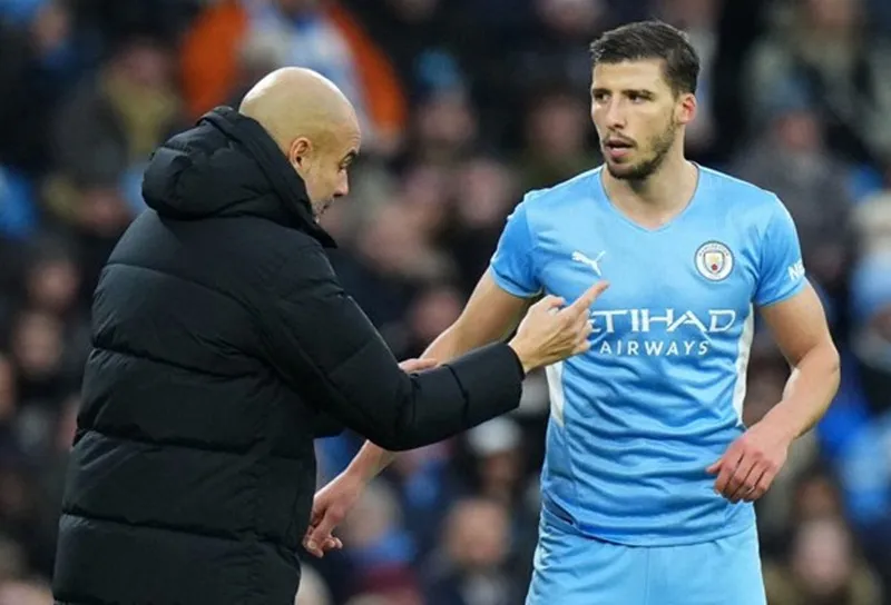 Trung vệ chủ chốt Ruben Dias trở lại khiến Pep Guardiola hài lòng. Ảnh: Getty Images
