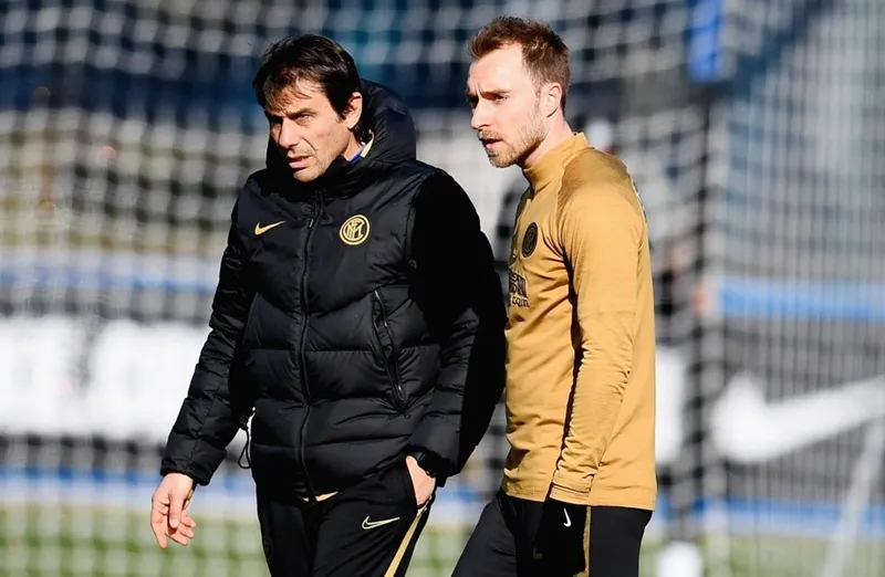 Christian Eriksen và HLV cũ Antonio Conte sẽ có màn tái ngộ cảm xúc.