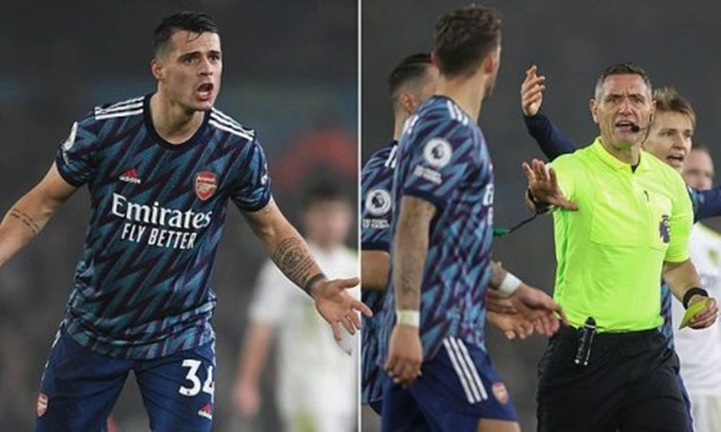 Granit Xhaka có hành động đáng ngờ dù Arsenal của anh thắng dễ.