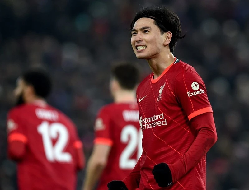 Takumi Minamino không thể tạo nên bước đột phá ở Liverpool. Ảnh: Getty Images