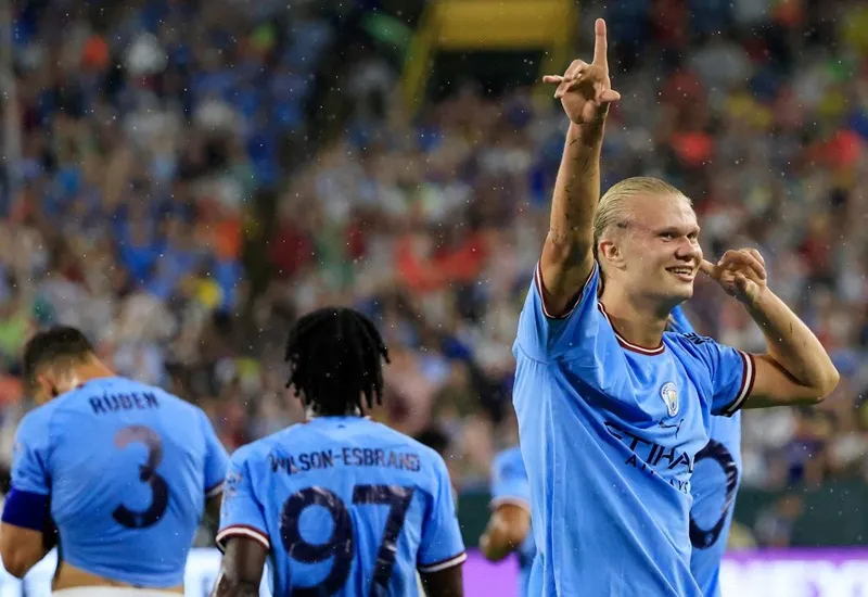 Erling Haaland ghi bàn thắng duy nhất của trận giao hữu với Bayern Munich tại Mỹ.