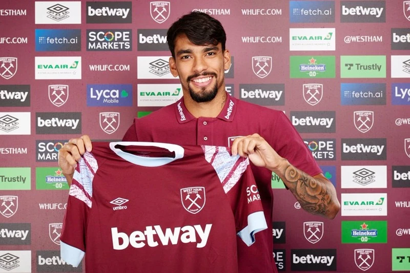 Lucas Paqueta trở thành tân binh đắt giá nhất trong lịch sử West Ham.