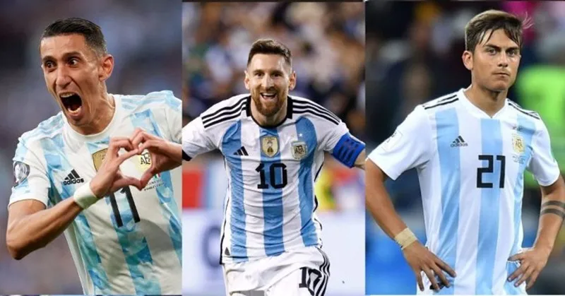 Lionel Messi bên cạnh Angel Di Maria và Paulo Dybala đang là nguồn cảm hứng của tuyển Argentina.