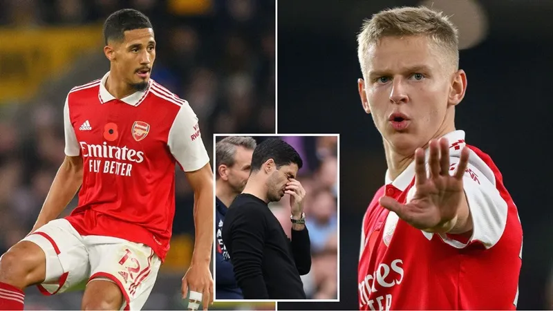 HLV Mikel Arteta thất vọng khi Oleksandr Zinchenko tham gia cùng William Saliba vắng mặt ở 3 trận cuối.