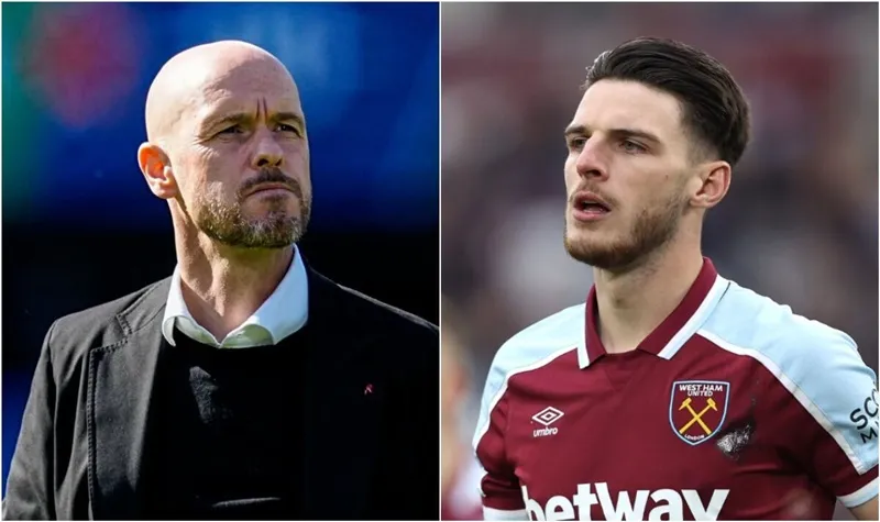 Đội chủ sân Old Trafford tham gia cuộc đua giành tiền vệ Declan Rice với Arsenal và Man.City.