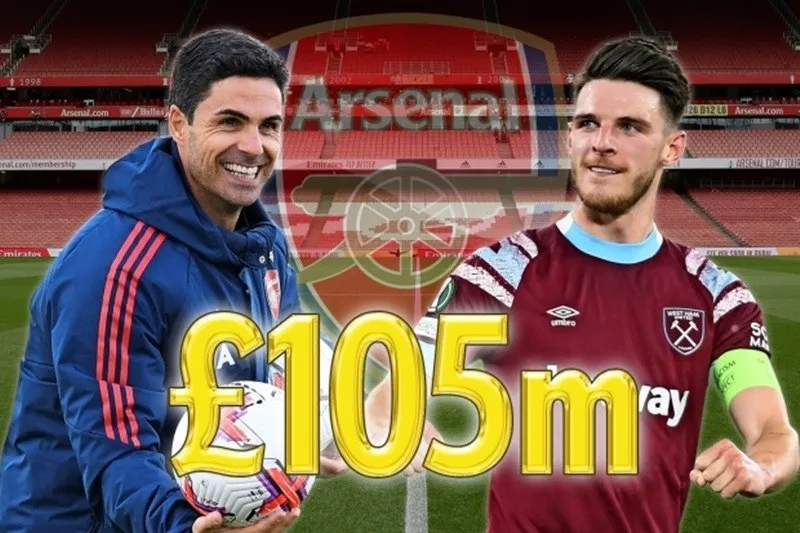 Pháo thủ gây sốc khi thành công với đề nghị kỷ lục 105 triệu bảng cho tiền vệ Declan Rice.