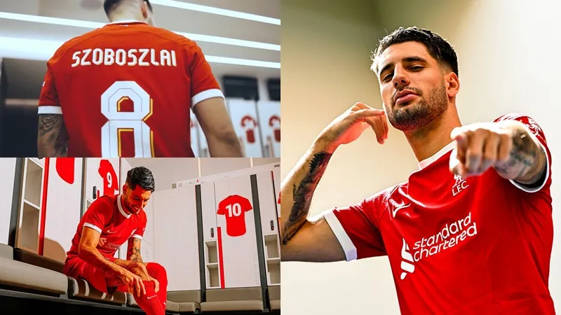 Szoboszlai sẽ mặc chiếc áo số 8 tại Anfield, vốn từng thuộc về huyền thoại Steven Gerrard.