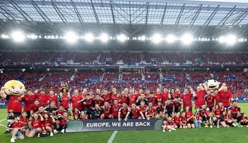 Osasuna sau niềm vui là nỗi đau bị tước bỏ tư cách tham dự Conference League.