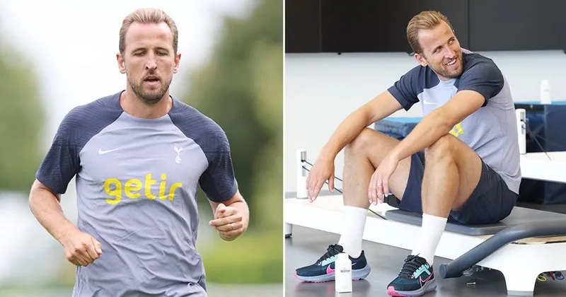 Harry Kane vẫn khá thư giãn trong những buổi tập ở Australia.