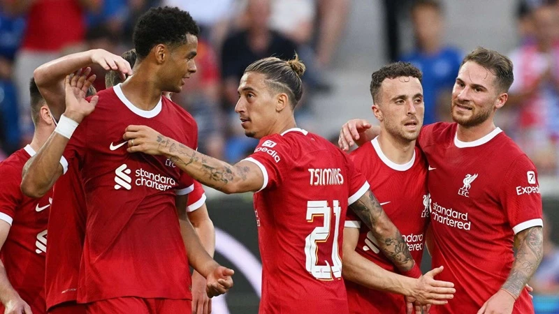 Diogo Jota ghi hai bàn thắng giúp Liverpool giành chiến thắng 4-2 trong trận giao hữu đầu tiên.