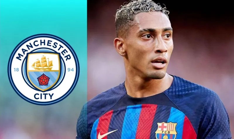 Raphinha của Barcelona là cái tên mà Man.City nhắm đến thay thế Riyad Mahrez. Raphinha của Barcelona là cái tên mà Man.City nhắm đến thay thế Riyad Mahrez.