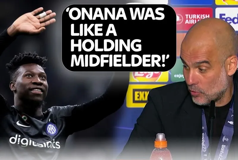HLV Pep Guardiola của Man.City từng mô tả Andre Onana như một tiền vệ phòng ngự.