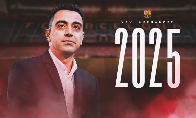 HLV Xavi đã gia hạn hợp đồng với Barcelona thêm một mùa giải cho đến tháng 6-2025.