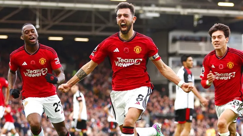 Bruno Fernandes ghi bàn ấn định chiến thắng 1-0 quan trọng cho Man.United tại Fulham.