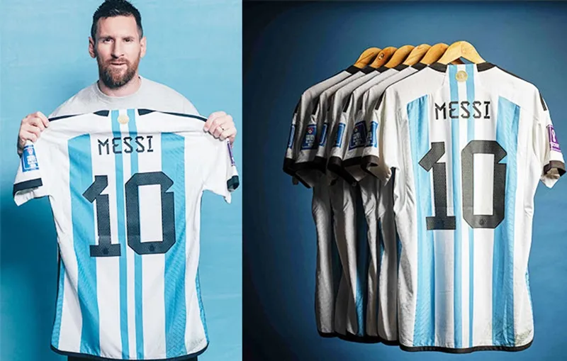 Sotheby's ước tính thu về hơn 10 triệu USD khi bán đấu giá 6 chiếc áo đấu mà Lionel Messi đã mặc tại World Cup 2022.