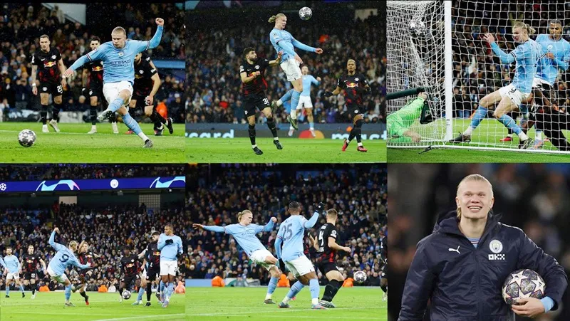 Erling Haaland vẫn là mối đe dọa sau 5 bàn cho Man.City trong lần đối đầu RB Leipzig hồi tháng 3. Erling Haaland vẫn là mối đe dọa sau 5 bàn cho Man.City trong lần đối đầu RB Leipzig hồi tháng 3.