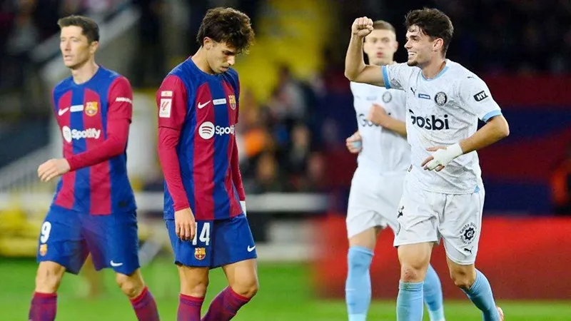 Girona mạnh mẽ đánh bại chủ nhà Barcelona với tỷ số 4-2 để vươn lên dẫn đầu La Liga.