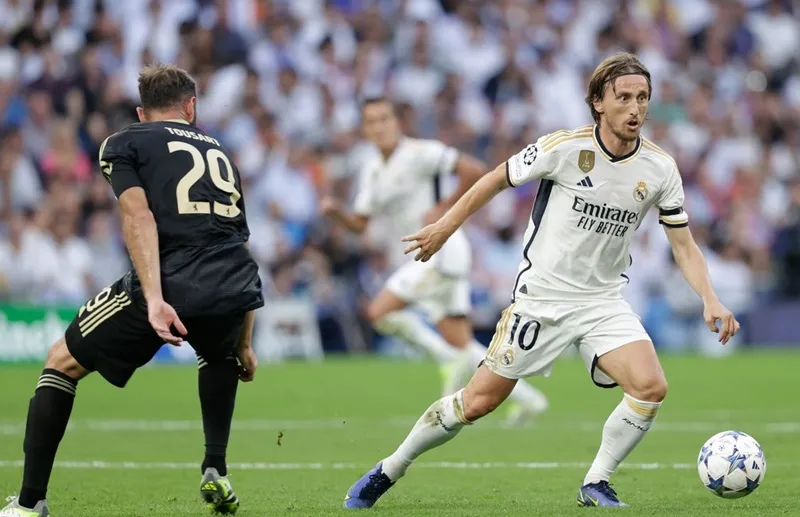 Luka Modric trong chiến thắng của Real Madrid trước Union Berlin ở lượt đi.