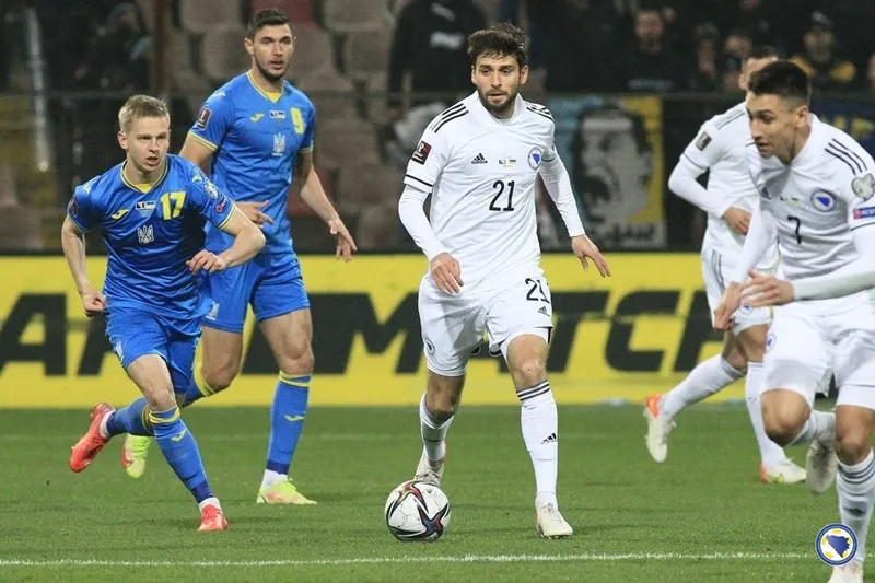 Ukraine sẽ trở lại Bosnia-Herzegovina nơi họ giành chiến thắng 2-0 vào tháng 11-2021. Euro 202411.jpg