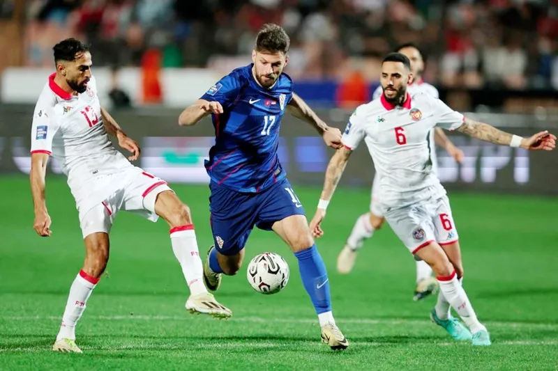 Croatia cần đến loạt sút luân lưu để đánh bại Tunisia sau trận hòa 0-0 trong trận giao hữu. Croatia.jpg