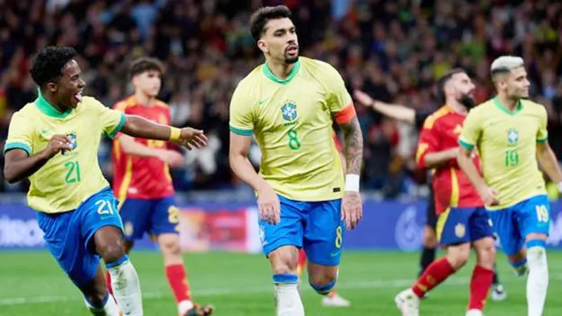 Nhưng Brazil cân bằng tỷ số hòa 3-3 nhờ quả phạt đền ở phút 90+7 của Lucas Paqueta. Lucas Paqueta.jpg