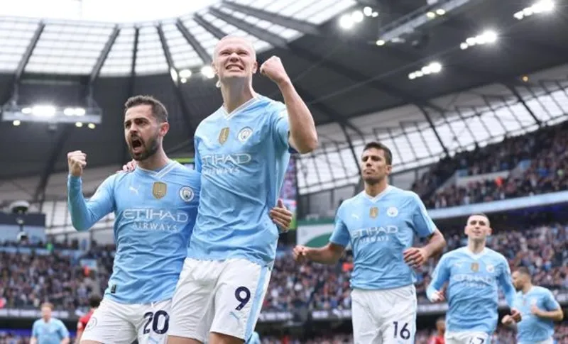 Tiền đạo Erling Haaland tìm lại cảm giác ghi bàn là điều thúc đẩy Man.City rất lớn. Erling Haaland.jpg