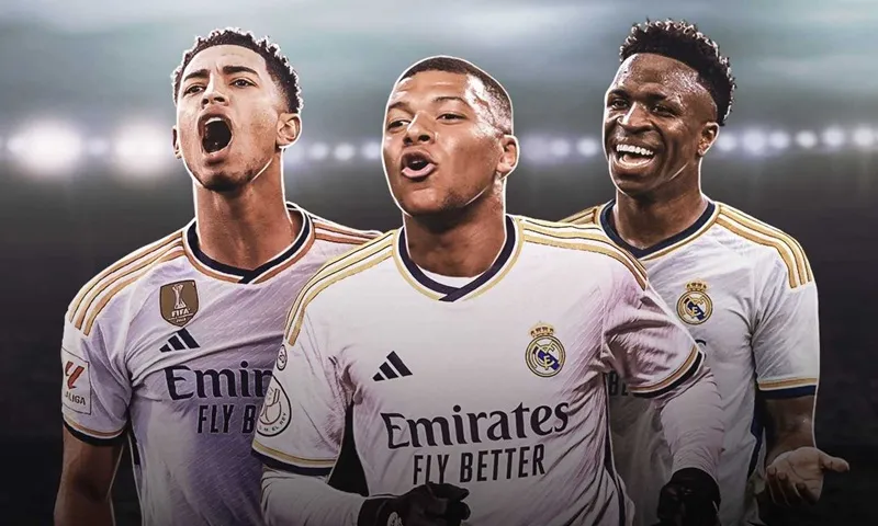 Mức lương của Kylian Mbappe tại Real Madrid ngang bằng với Jude Bellingham và Vinicius.