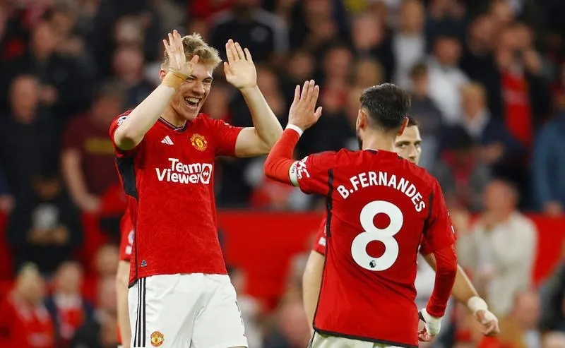 Rasmus Hojlund vào sân ở phút 82 và tạo khác biệt cho Man.United chỉ sau đó hai phút. Rasmus Hojlund.jpg