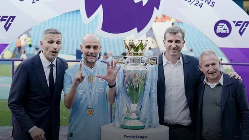 Man.City vô địch lần thứ sáu trong tám mùa giải dưới sự dẫn dắt của nhà cầm quân bậc thầy Pep Guardiola. Pep Guardiola11.jpg