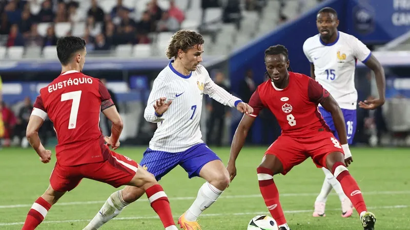 Tuyển Pháp và Canada đã hòa 0-0 trong trận giao hữu vào Chủ nhật.